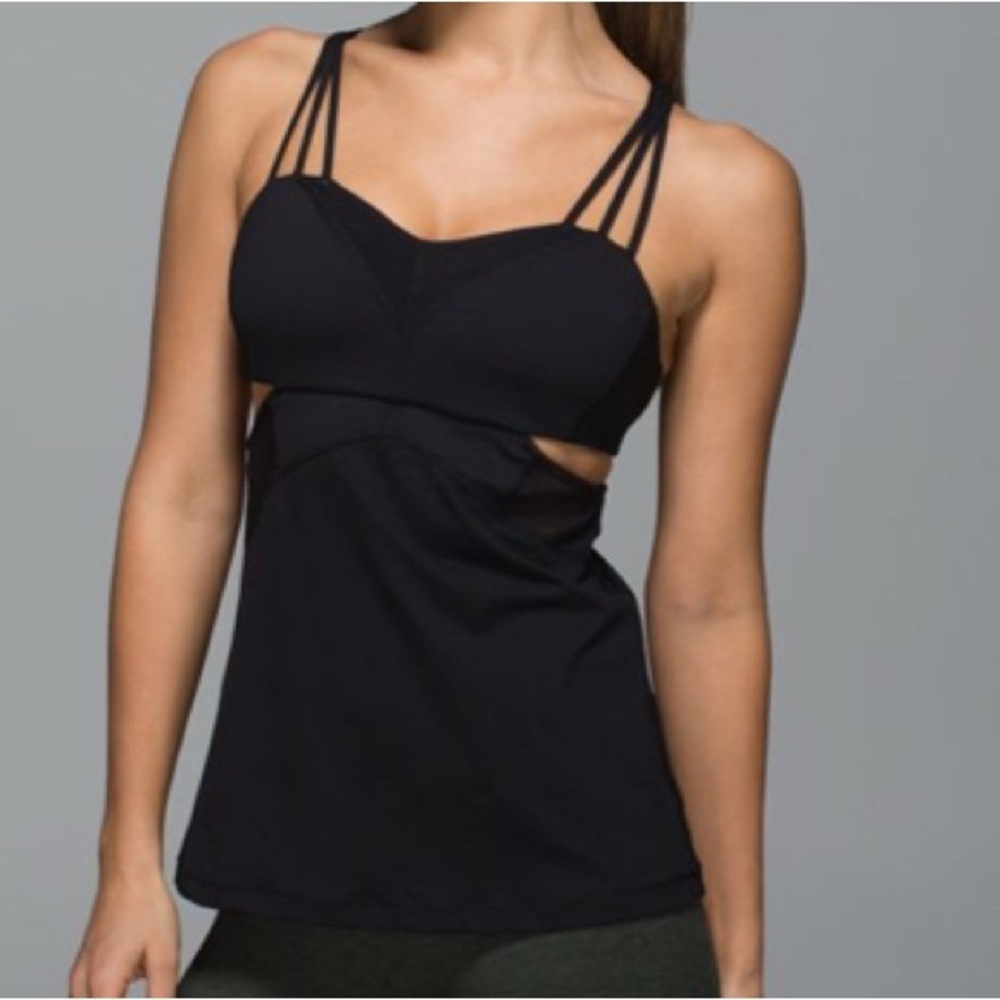 Vintage Lace Lululemon Black Strappy Tank Top